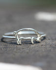 Silver pig ring,sterling silver Piggy ring,dainty pig ring,Piggy ring,silver baby pig ring,minimalist jewelry,pig jewelry,Animal Jewelry,