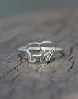 silver elephants RING,baby Elephant Ring,Elephant Animal jewelry,Handmade Silver Animal Ring,gifts idea