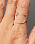 sterling silver horseshoe ring,Good Luck Ring,Lucky Horseshoe JEWELRY,Horseshoe  SILVER,Women JEWELRY gift idea for her