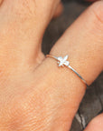 Fleur De Lis ring,silver Lily ring,silver Flower ring,Fleur-de-Lis, womens silver ring,lady ring