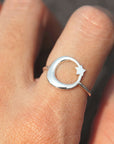 925 sterling silver moon and star ring,dainty half moon ring,Moon phases ring,Crescent Moon Ring,celestial jewelry,Minimalist jewelry