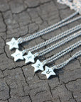 Mini Star Necklace,ring,star,925 Sterling silver star necklace,silver initial necklace,custom zodiac necklace,Dainty Celestial Necklace