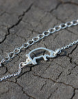 sterling silver Pig Bracelet,silver pig Piggy jewelry,farmer cuff bracelet,pig bar jewelry,cute pig jewelry