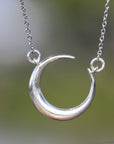 925 Sterling silver Crescent Moon necklace,Dainty Moon Necklace,silver moon Necklace,silver jewelry,Half Moon Necklace,Delicate Moon jewelry