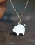 sterling silver Pig necklace,silver Pig Piggy jewelry,farmer jewelry,pig jewelry,cute pig jewelry,Piggy Jewelry,Animal Gifts,Pet Jewelry