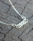 sterling silver Double Infinity necklace,Double Infinity Symbol With Hearts jewelry,silver infinite necklace,jewelry,silver heart jewelry