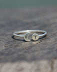 Personalized Open  sun and moon Ring,Custom Initials Ring,His and Hers Rings,Night and Day Ring,Adjustable Ring,sterling silver Letter Ring