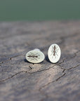 silver Ant earrings,sterling silver studs earrings,Delicate jewelry,Dainty studs,Layering studs,Stacking earrings,gift for her,