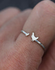 925 Sterling Silver Rooster Ring,family Chicken Ring,hen ring,gift for her,family jewery,dainty jewelry,adjustable ring