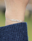 925 Sterling Silver water Wave bracelet,Ocean wave bracelet,silver Endless Wave bracelet,Minimalist jewelry,Layering bracelet,Surfer Jewelry