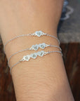 sterling silver family zodiac bracelet,cusom zodiac bracelet,heart bracelet,Personalized Virgo bracelet,Scorpio bracelet,Wedding Jewelry