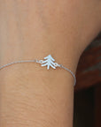 925 sterling silver pine tree bracelet,sterling silver bracelet,Evergreen Tree bracelet,trees, modern, natrual jewelry,my love bracelet