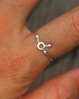 sterling silver Serotonin & Dopamine Molecules ring,chemistry symbol jewelry,minimalistic jewelry,Science Lovers jewelry gift idea