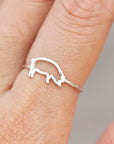 Silver pig ring,sterling silver Piggy ring,dainty pig ring,Piggy ring,silver baby pig ring,minimalist jewelry,pig jewelry,Animal Jewelry,