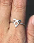 silver celtic Runes ring, 925 sterling silver Angelic Power Rune ring,Shadowhunter Runes ring,dainty ring,power ring,rune jewelry