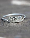 silver Double Infinity Ring,Double Infinity Symbol With Hearts ring,silver infinite ring,ring,jewelry,love ring,heart jewelry,love gift ring