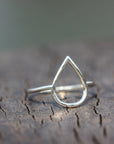 sterling silver WATER DROP RING,Jewelry,Teardrop Ring,Modern Ring,Drop Ring,Water jewelry,Teardrop jewelry,Unique,Gift,Silver Drop Ring