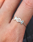 Sterling Silver DNA ring,DNA Ring silver,silver Dainty Ring,everyday jewelry,Infinity jewelry,Minimalist Ring