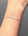 sterling silver dainty heart bracelet,silver love bracelet,thin heart bracelet in silver,tiny heart bracelet,delicate jewelry,Friendship