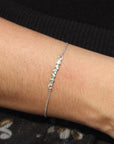 sterling silver dainty heart bracelet,silver love bracelet,thin heart bracelet in silver,tiny heart bracelet,delicate jewelry,Friendship