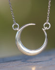 925 Sterling silver Crescent Moon necklace,Dainty Moon Necklace,silver moon Necklace,silver jewelry,Half Moon Necklace,Delicate Moon jewelry