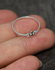 925 silver Triple Goddess ring,tiny silver Goddess ring,simple spiral goddess ring, pentacle jewelry,inspried jewelry,1mm