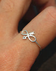 925 silver infinite ring,Dainty arrow ring silver,simple ring,midi jewelry,summer jewelry