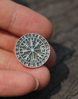 sterling silver Vegvisir Brooches,silver rune Brooches,Viking rune Brooches,Valknut Norse Viking Symbol inspired jewelry,gift idea for her