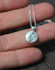 sterling silver Wildflowers necklace,silver pampas grass necklace,dainty flower jewelry,Thoughtful Gifts,girlfriend gift