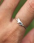 925 Sterling Silver tiger ring,animal ring silver,Wild cat ring,brave ring,daughter gift,