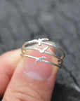 set of 3,fly bird ring,sterling silver Bird Lover Gift,bird jewelry,minimalist ring,silver Dainty ring,Bird Lover Gift,gifts idea