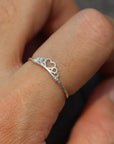 Dainty 925 Sterling Silver Crown Ring,Princess Ring,daninty ring silver