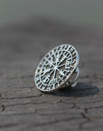 sterling silver Vegvisir Brooches,silver rune Brooches,Viking rune Brooches,Valknut Norse Viking Symbol inspired jewelry,gift idea for her