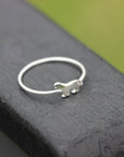 925 Sterling Silver tiger ring,animal ring silver,Wild cat ring,brave ring,daughter gift,