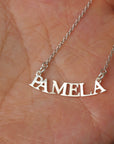 Dainty Custom Name necklace,Custom Word necklace,sterling silver Personalized Name necklace,Stacking Name necklace,Minimal Name Jewelry