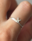 925 sterling silver Handmade Baby slug ring, slug jewelry,Insect ring silver, silver Animal lover ring daught gifts,lady jewelry
