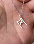 925 sterling silver necklace Rune necklace