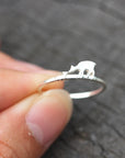 sterling silver Family Deer Ring,Mommy and Me ring,Mother Daughter Jewelry,Minimalist jewelry,Dainty Ring,stackable Ring,Forest Jewelry