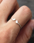 solid 925 silver family birds ring,ring silver,midi dainty bird jewelry,he and her ring,you and me jewelry,Minimalist jewelry