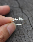 shark ring,dargon ring,Dinosaur ring,solid midi silver whale ring,dainty brave jewelry,adjustable jewelry,inspired fish jewelry,gifts idea