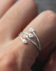 Personalized Open heart Ring,Custom family Initials Ring,love Ring,Dainty Personalized best friend Ring,Letter Ring,Family Ring,Gift For Her