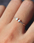 925 silver rhombus ring,Stacking Tiny Rings for Women,diamond shape jewelry,adjustable jewelry,simple jewelry
