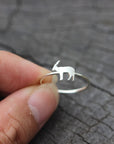 solid 925 silver saiga ring,sheep ring,goat ring,sterling silver ring,animal lover ring,Minimalist jewelry,dainty jewelry