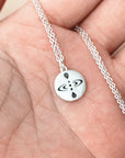 sterling silver Yoga Symbol jewelry,Yoga necklace,Meditation jewelry,Mindfulness jewelry,meanfully jewelry