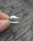 solid 925 silver rhinoceros ring,tiny Rhino ring,midi silver jewelry,Animal lover ring,Rhinoceros jewelry