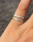 Custom Children name Ring,silver Engraved Ring,Initials ring,Stacking initial ring,Rings,Bridesmaids jewelry,Personalized gift for Mom