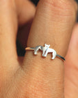 sterling silver kiss Greyhound dog ring,Greyhound jewelry,silver family jewelry,rings,Animal Rings,animal lover jewelry,beagle jewelry