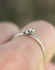 Silver midi Squirrel Ring,Solid 925 silver animal ring squirrel lover jewelry