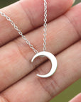 925 Sterling Silver Crescent moon necklace,Moon phase necklace,Tiny Moon necklace,Silver Moon necklace,Celestial Jewelry,Minimalist necklace