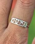 925 silver Cardinal virtues ring,silver band ring,Prudence ring,Justice ring,Fortitude ring,Temperance ring,Tarot jewelry